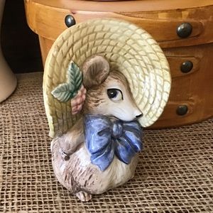 Vintage 1991 Fitz & Floyd Fancy Hats mouse Shaker